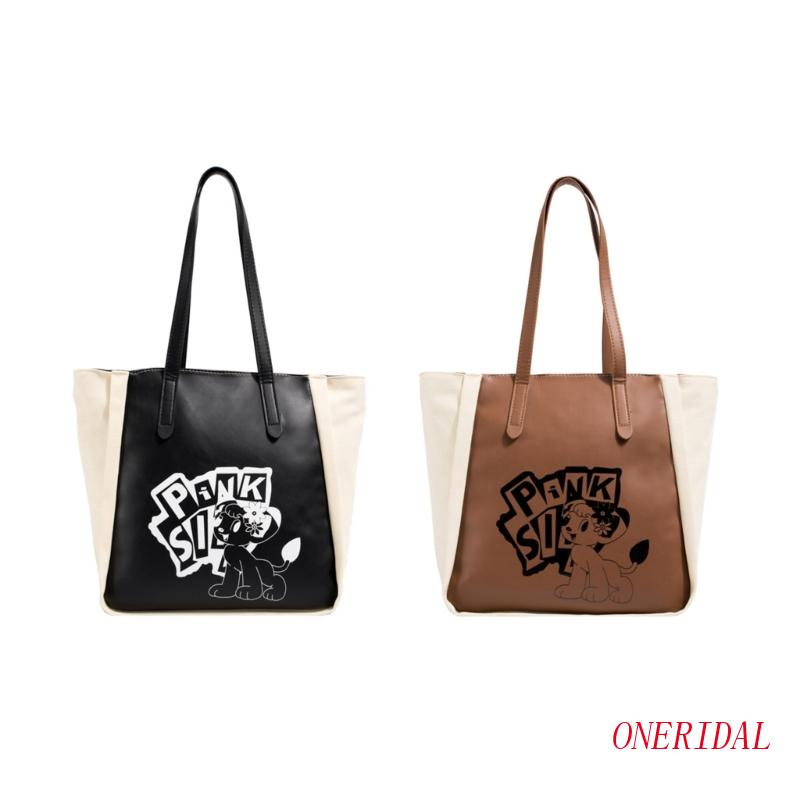 Túi Vải Canvas Đeo Vai / Xách Tay In Họa Tiết Thời Trang Có Thể Tái Sử Dụng Cho