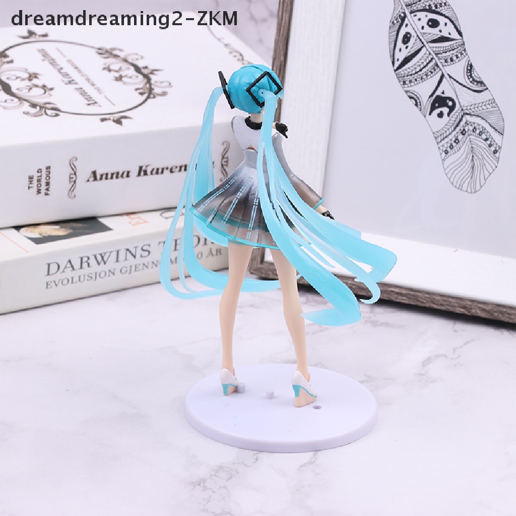 1 Búp Bê Hoạt Hình Hatsune Miku Màu Xanh Dương Handmade Trang Trí Xe Hơi [zkm]
