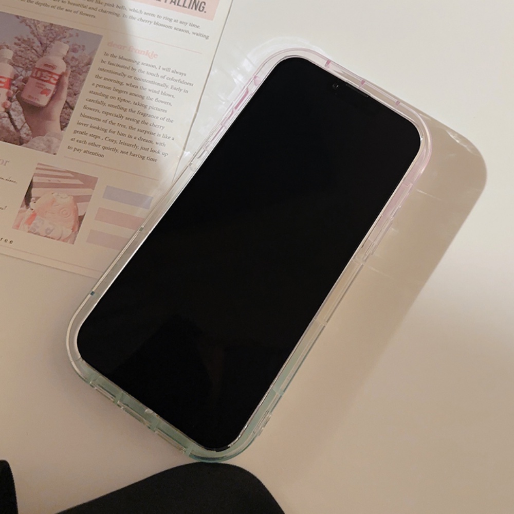 Ốp Điện Thoại TPU Mềm Chống Sốc Họa Tiết Động Vật Hoạt Hình Màu Gradient Cho IPhone 11 12 13 14 Pro Max