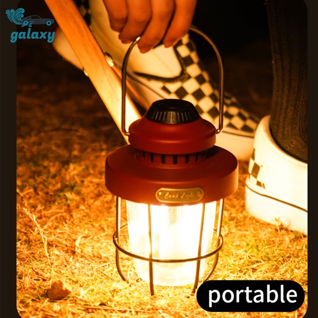 Galaxy Đèn Led Cắm Trại Di Động Có Tay Cầm Tiện Dụng