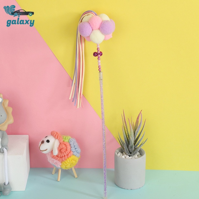 Gậy Trêu Mèo Hình galaxy Có Chuông Và Bóng Lông Tua Rua Giúp Giảm Căng Thẳng