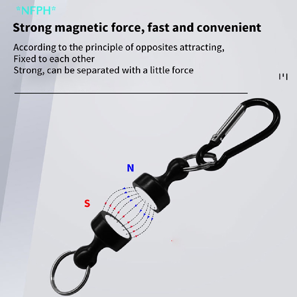 Dây Móc Khóa Nam Châm Treo Đồ Dùng Câu Cá / Leo Núi Chống Thất Lạc Tiện Dụng Mới