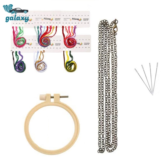 Galaxy Bộ Vòng cổ + Chỉ Thêu Nghệ Thuật Diy