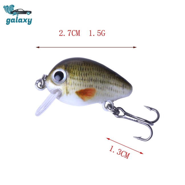 Galaxy Set 5 Mồi Giả Nhử Cá Mini 5 Màu 1.5g Kèm Hộp Đựng