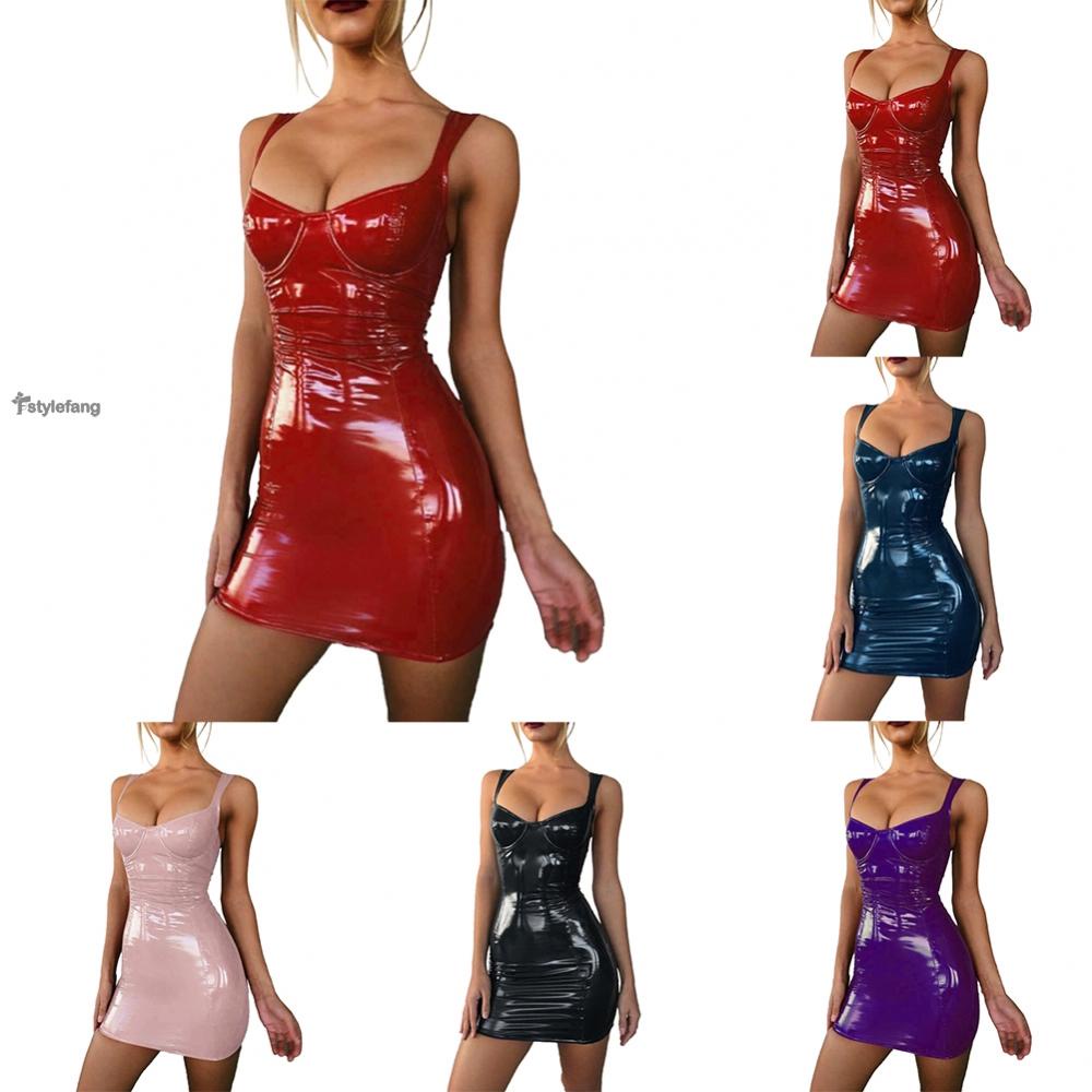 Đầm Ngủ Babydoll Chất Da Thiết Kế Quyến Rũ Cho Phái Nữ