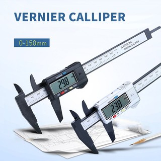 Electronic Digital Display Vernier Caliper 0-150MM Large LCD Screen Plastic