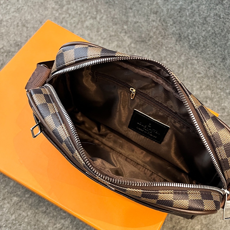 Túi đeo Chéo Nam LV đeo Vai Công Suất Lớn Hộp Thời Trang Nam Hình Chữ Nhật Da Pu Cao Cấp