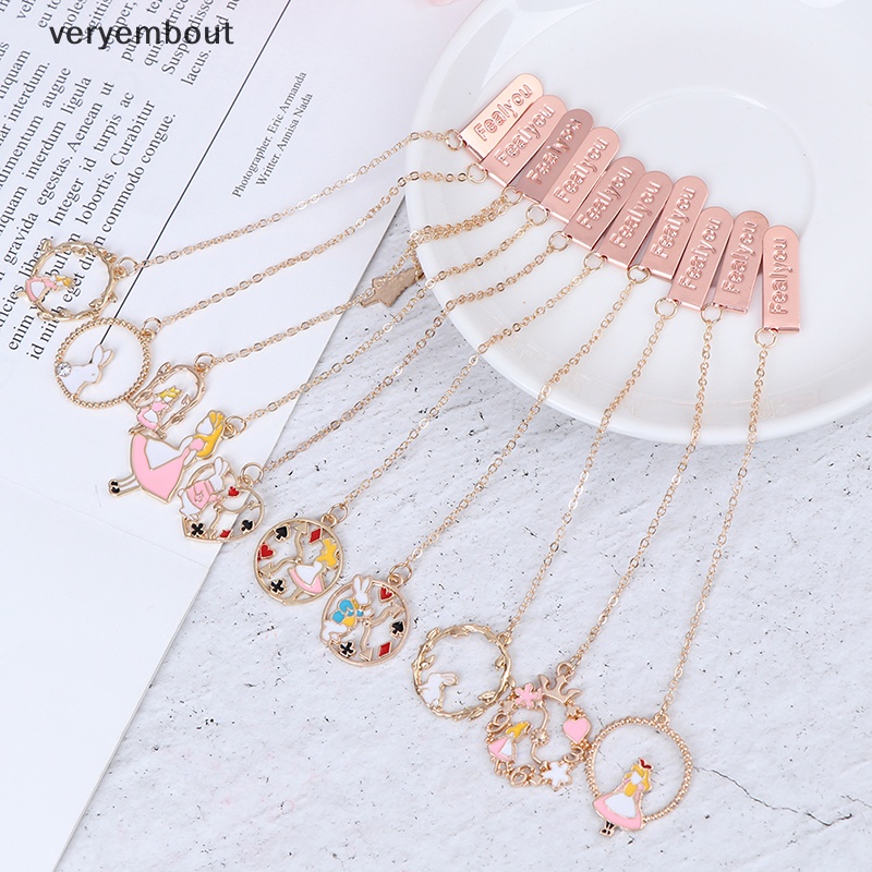 1 Thẻ Đánh Dấu Trang Sách Hình Thỏ Bằng Kim Loại