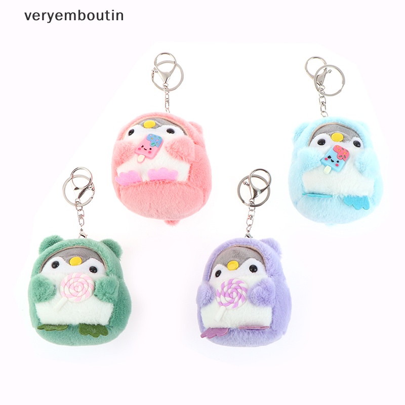 1 Móc Khóa Hình Chim Cánh Cụt Nhồi Bông 10cm Dễ Thương