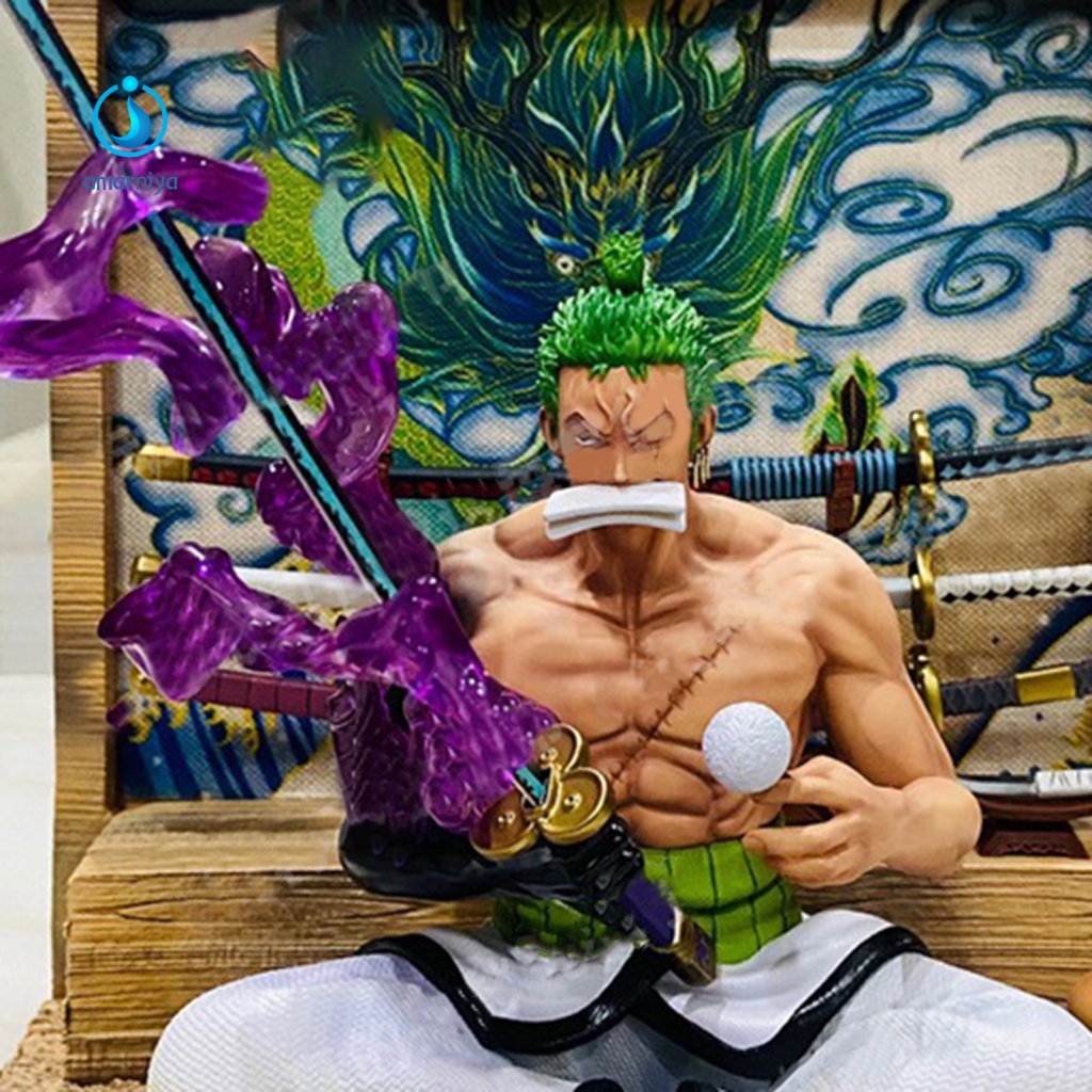Mô Hình Nhân Vật Roronoa Zoro Ngồi Trên Chất Liệu Thân Thiện Với Môi Trường