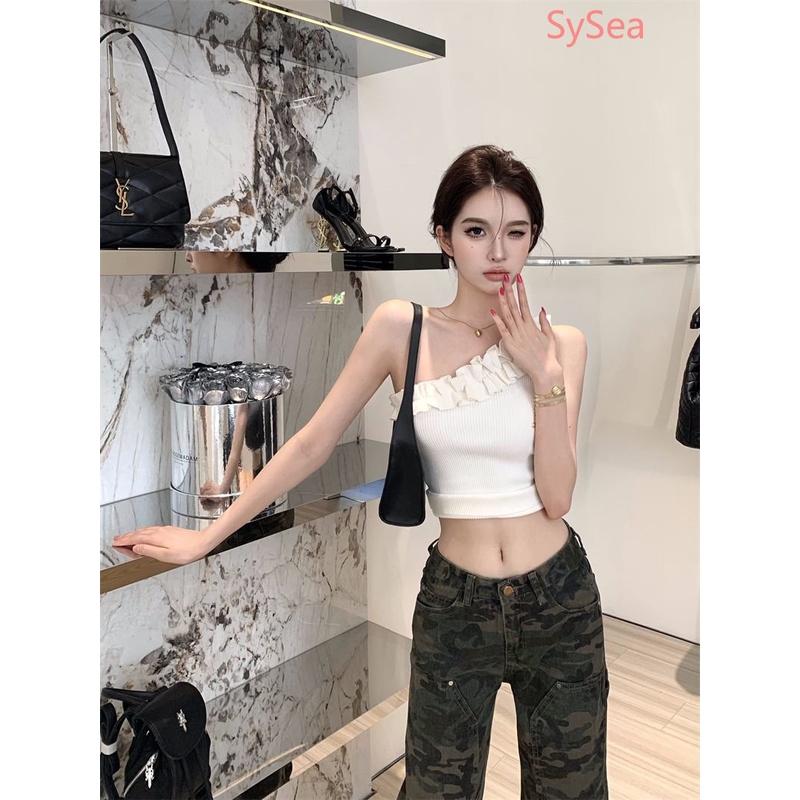 Áo Hai Dây Phối Ren Quyến Rũ Thời Trang Mùa Hè Cho Nữ