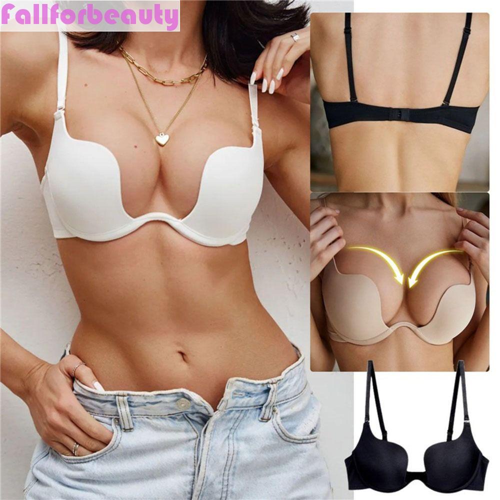 Áo Ngực Không Đường May Cổ Chữ V Khoét Sâu Thoáng Khí Thoải Mái Cho Nữ