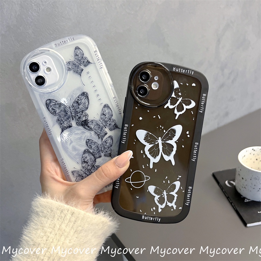 Ốp Điện Thoại Silicon Mềm Họa Tiết Bươm Bướm Cho iPhone 14 13 12 11 Pro Max X XR Xs Max 6 7 8 Plus