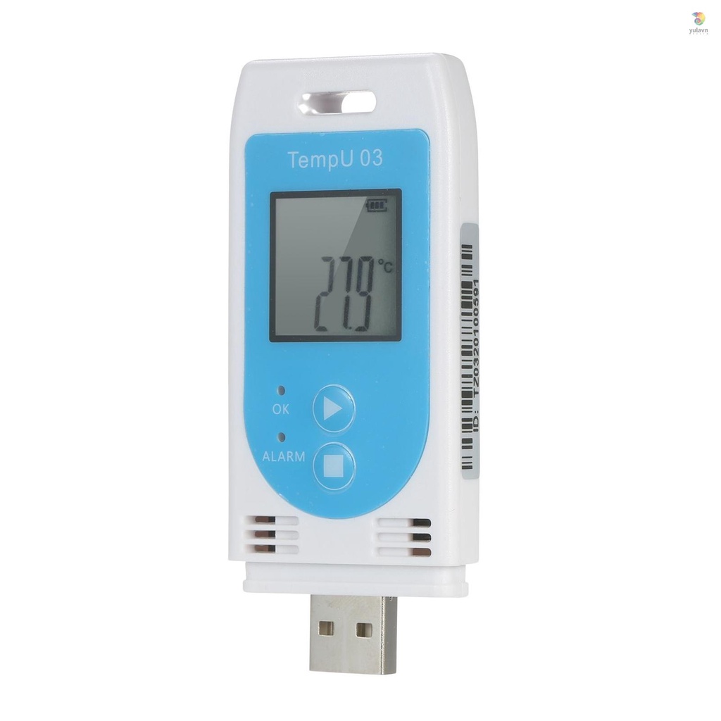 Máy Đo Độ Ẩm / Nhiệt Độ yula USB Có Thể Tái Sử Dụng 32,000 Ghi Âm