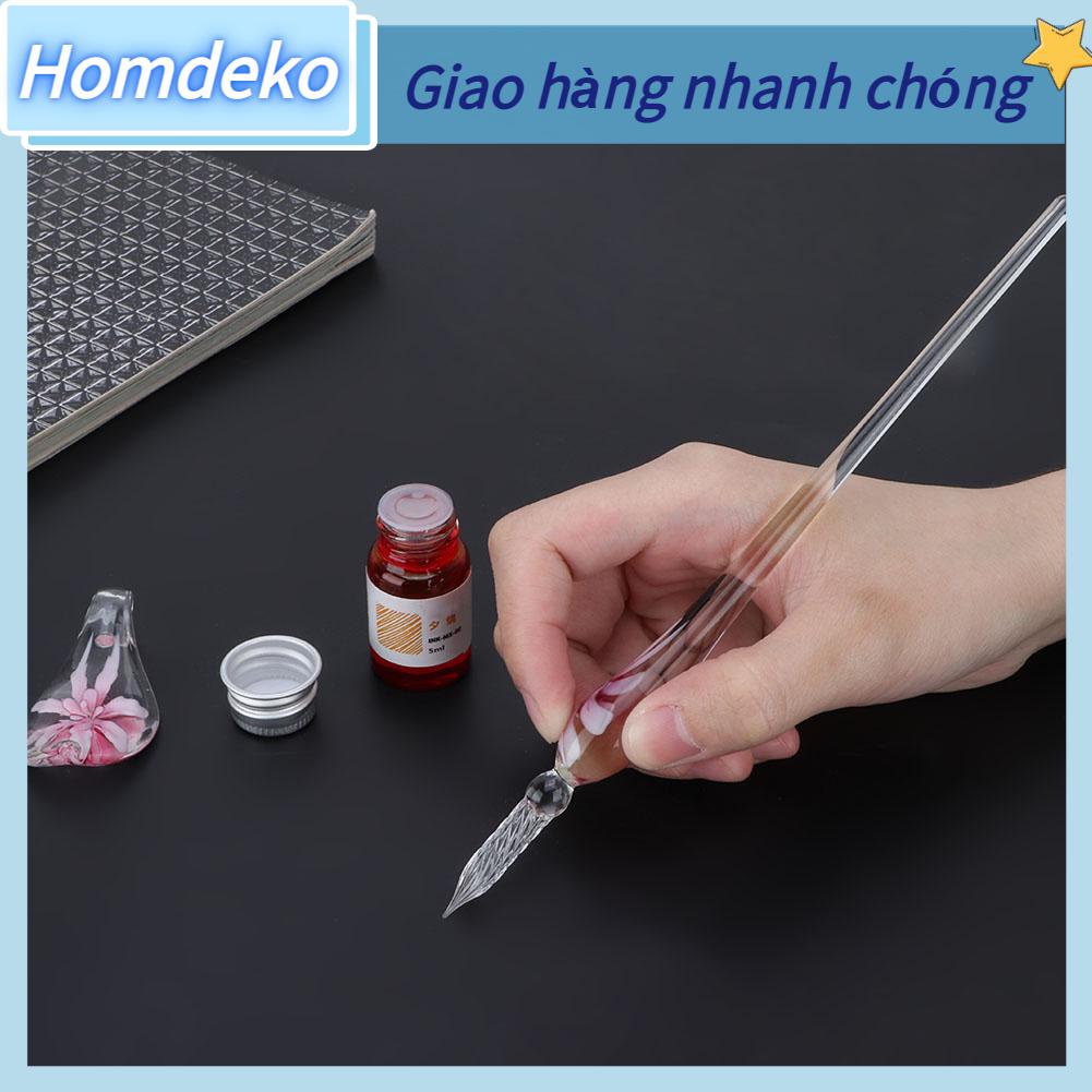 Bút thủy tinh kiểu dáng sang trọng dùng làm quà tặng Homdeko O.