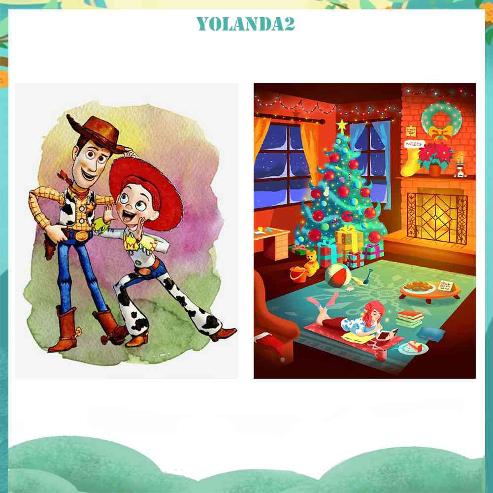 Bộ Tranh Đính Đá 5D Họa Tiết Hoạt Hình Độc Đáo DIY Dùng Trang Trí Nhà Cửa