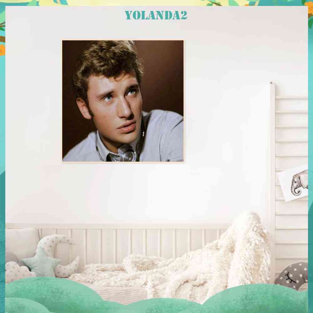 Tranh Đính Đá Kim Cương Toàn Bộ 5D DIY Hình Johnny Aliday