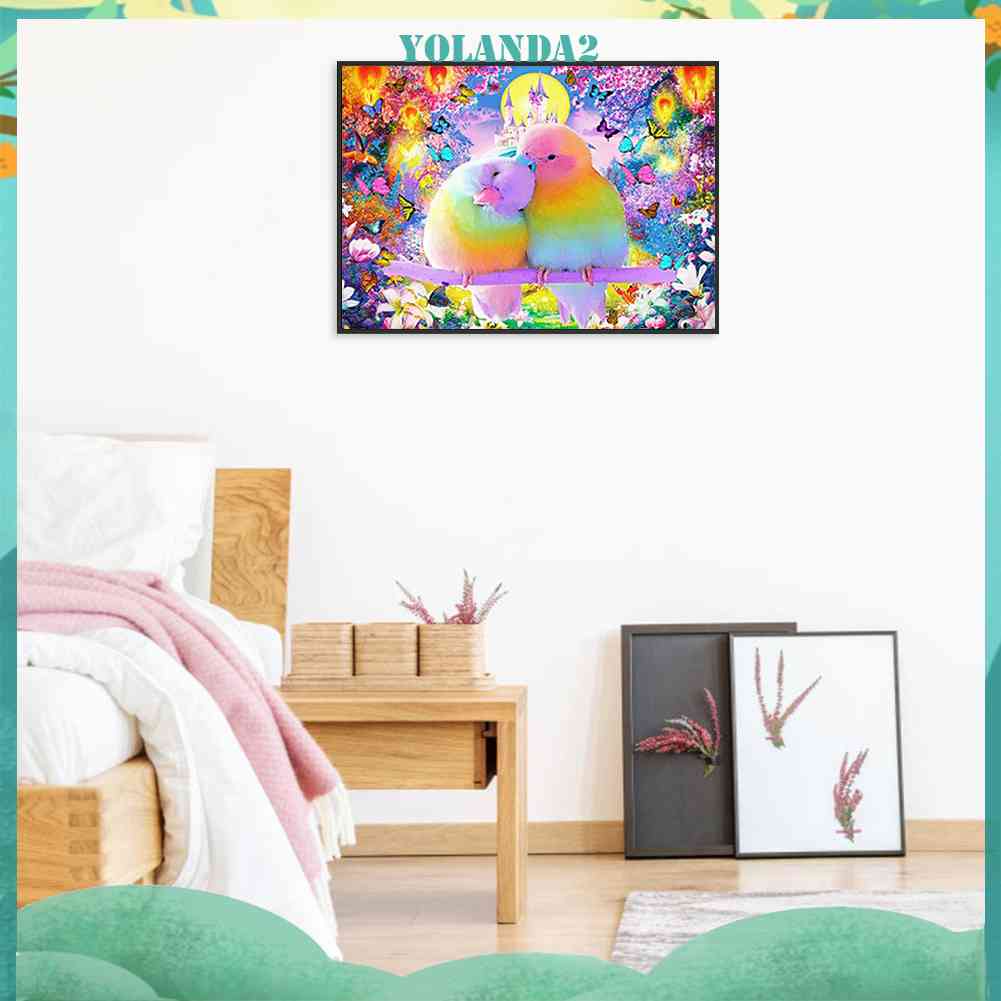 Tranh Đính Đá Kim Cương Toàn Bộ 5D DIY Hình Vẽ Vẹt