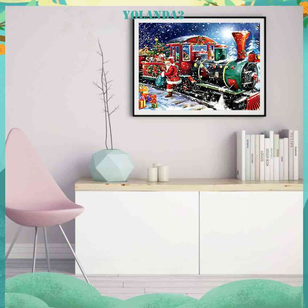 Tranh Đính Đá Kim Cương Toàn Bộ 5D DIY Hình Vẽ Giáng Sinh