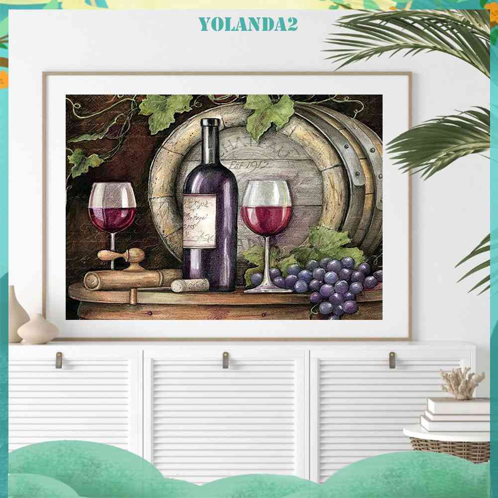 Bộ Tranh Đính Đá Diy Hình Thùng Rượu Độc Đáo Sáng Tạo