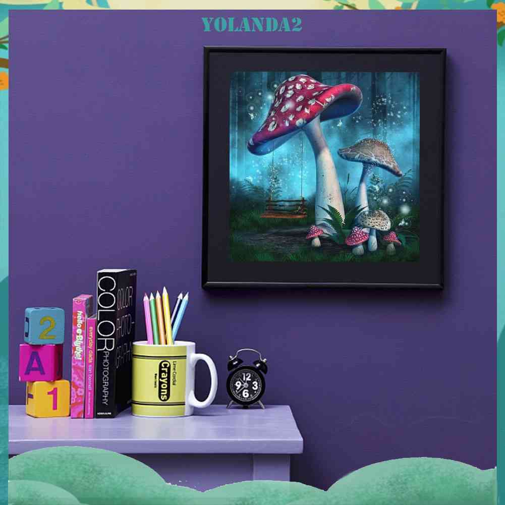 Tranh Đính Đá Kim Cương Toàn Bộ 5D DIY Hình Cây Nấm