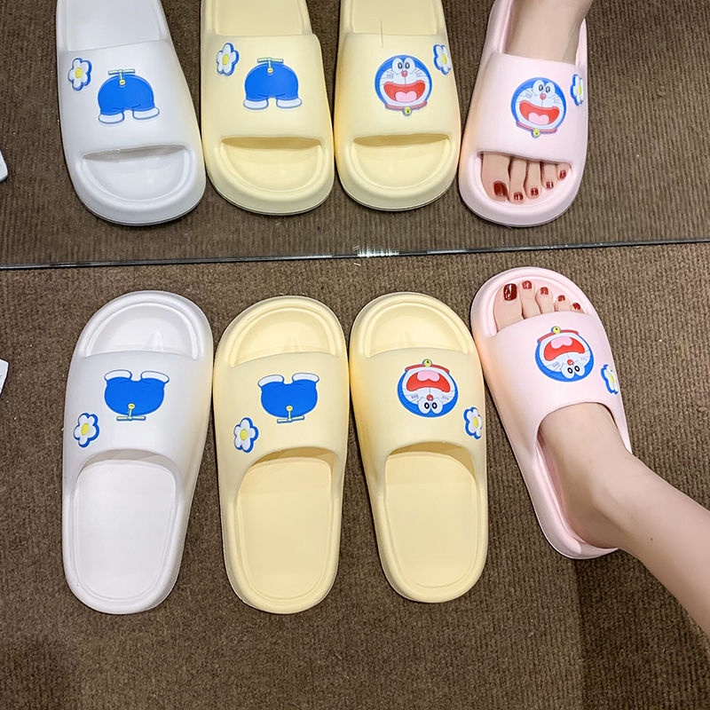 Dép Đi Trong Nhà Đế Dày Chống Trượt in Hình Doraemon Hoạt Hình Dễ Thương Thời Trang Mùa Hè Cho Nữ
