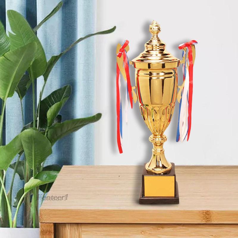 Cúp Giải Thưởng Bằng Kim Loại Fenteer1 Kèm Ruy Băng Dành Cho Các Cuộc Thi Thể Thao