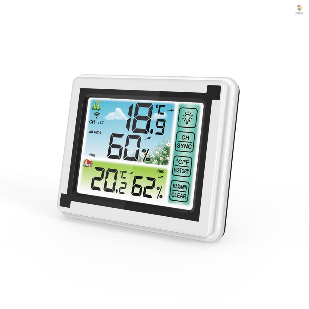 Đồng Hồ Kỹ Thuật Số Đo Nhiệt Độ Và Độ Ẩm Không Dây Trong Nhà / Ngoài Trời