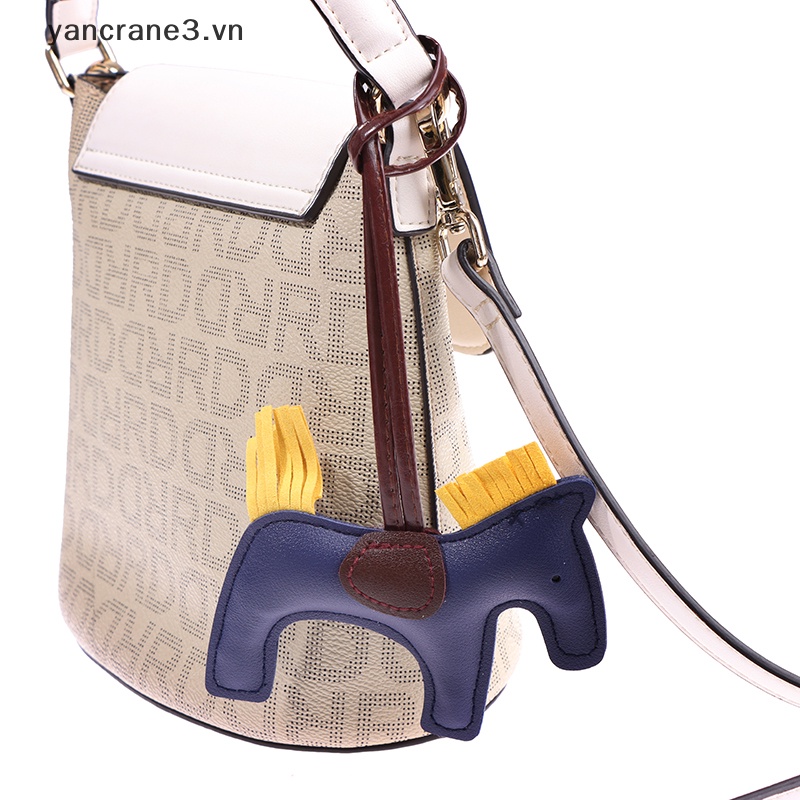 Móc Chìa Khóa Bằng Da PU Handmade Họa Tiết Ngựa 3.vn {yancrane3}