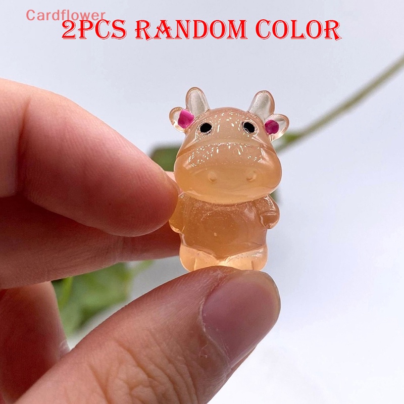 Bộ 2 Búp Bê Bò Ox Bull Hoạt Hình Trung Quốc Phát Sáng Dùng Để Trang Trí Tiểu Cảnh / Nhà Búp Bê