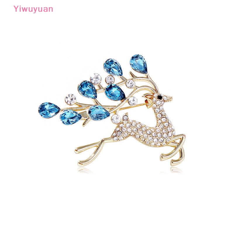 Trâm Cài Áo Hình Tuần Lộc Đính Đá Lấp Lánh Mới