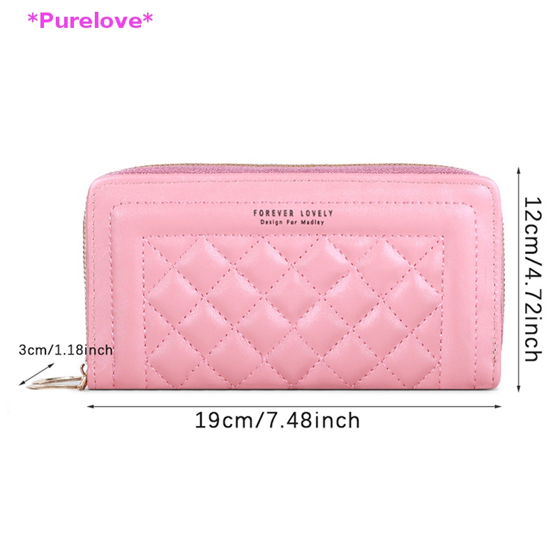 Ví Dài Đựng Điện Thoại / Thẻ Có Khóa Kéo Đôi Cỡ Lớn Thời Trang Cho Nữ Mới