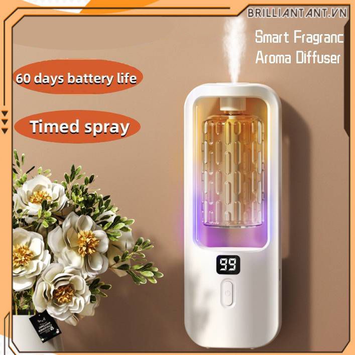 Máy Khuếch Tán Hương Thơm Tự Động Máy Tạo Độ Ẩm Có Thể Sạc Lại Máy Làm Mát Không Khí Màn Hình Kỹ Thuật Số Máy Khuếch Tán Hương Thơm Gắn Tường Hương Thơm Nhà Vệ Sinh Nước Hoa Nhà Vệ Sinh Hương Thơm Ess Bri