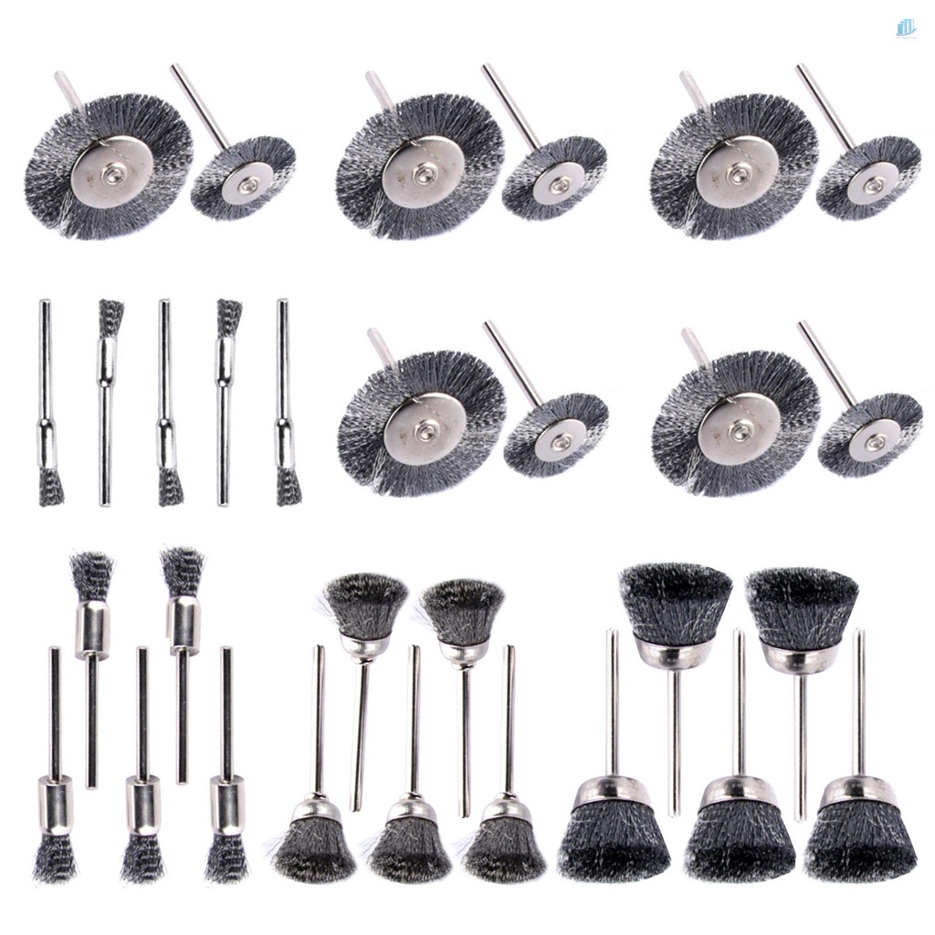 Bộ 30 Bàn Chải Dây 3mm Loại Bỏ Gỉ Sét Đánh Bóng Bề Mặt Thông Minhwatchinone