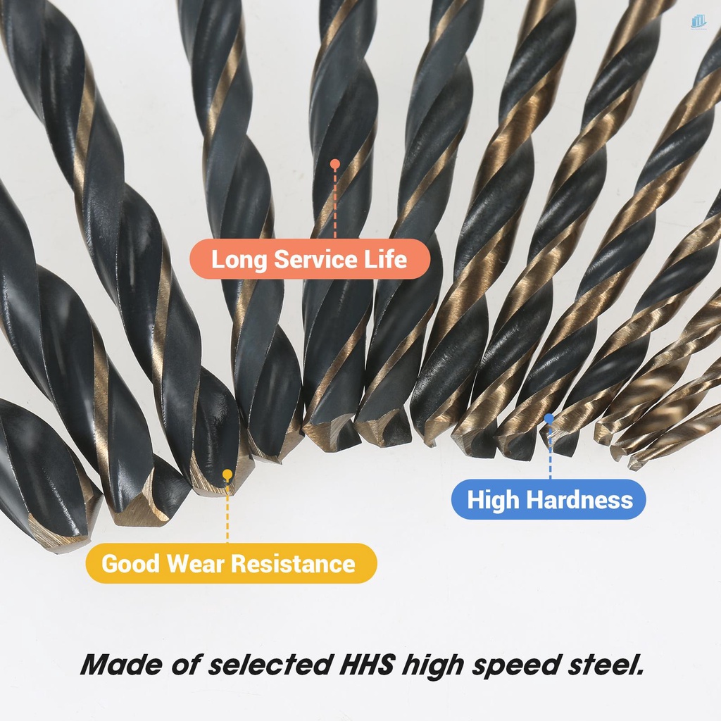 Bộ 13 Mũi Khoan Xoắn Tốc Độ Cao Bằng Thép Không Gỉ HSS Kèm Hộp Đựng Ốp