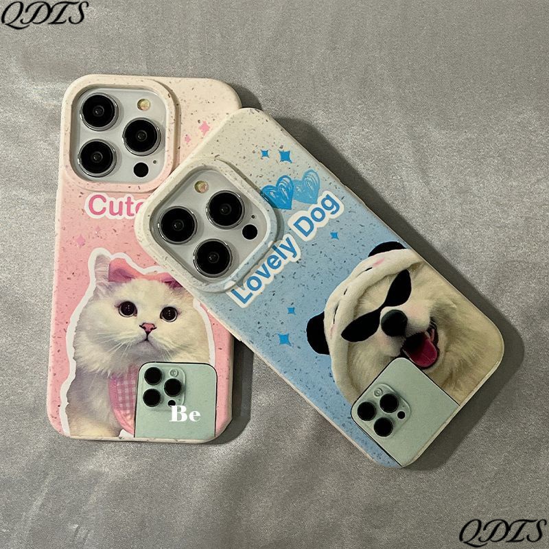 Ốp Điện Thoại Chống Sốc In Hình Cún / Mèo Hoạt Hình Dễ Thương Cho Iphone 14Promax 13 7P 11 12