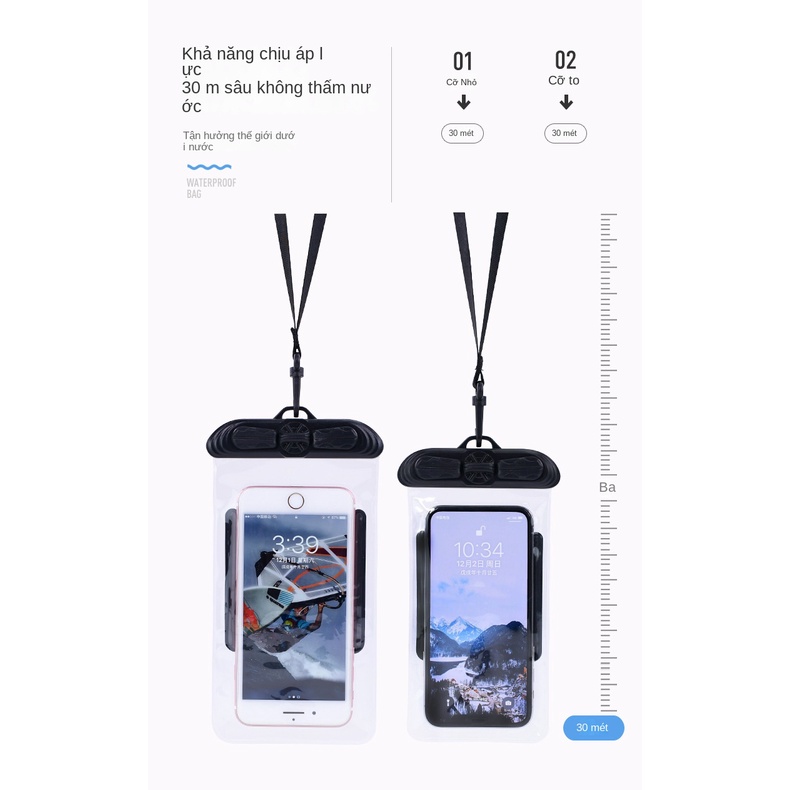 Túi Đựng Điện Thoại Di Động Trong Suốt Chống Thấm Nước Tiện Dụng