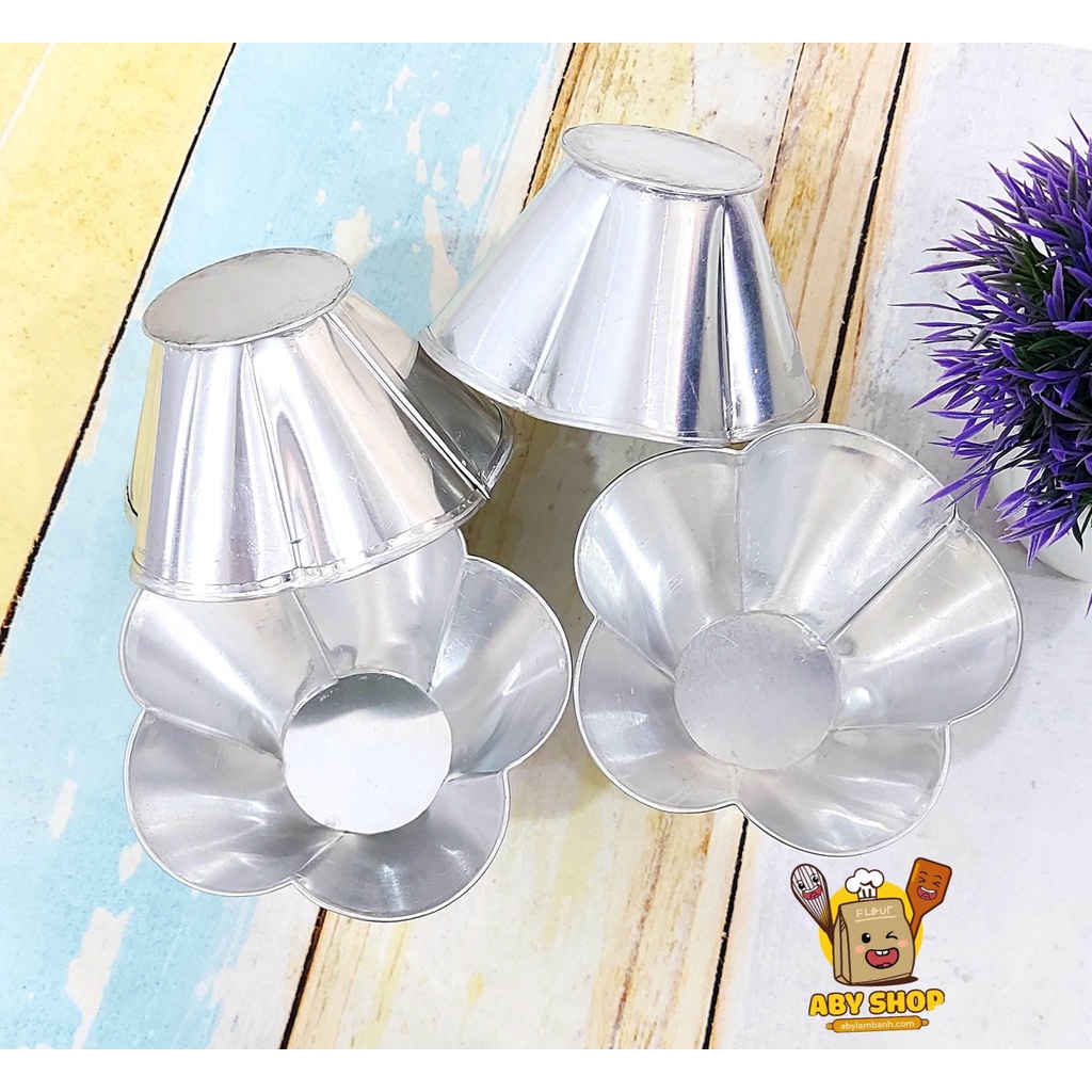 Khuôn nhôm bông lan 5 cánh VN ⚡ GIÁ SỐC ⚡ khuôn bánh hoa mai tạo hình bắt mắt