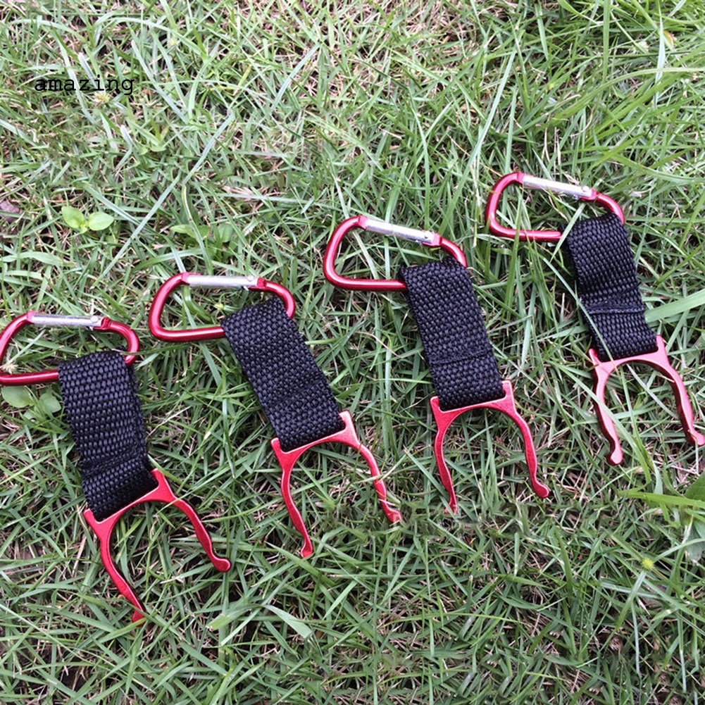 Set 6 Giá Đỡ Bình Nước Có Móc Kẹp Tiện Dụng Khi Đi Cắm Trại