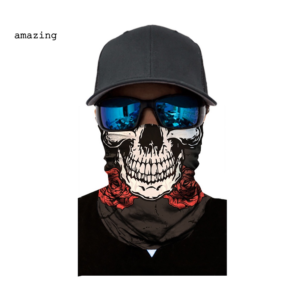 Băng Đô Thể Thao Unisex Co Giãn Chống Tia UV Hình Đầu Lâu