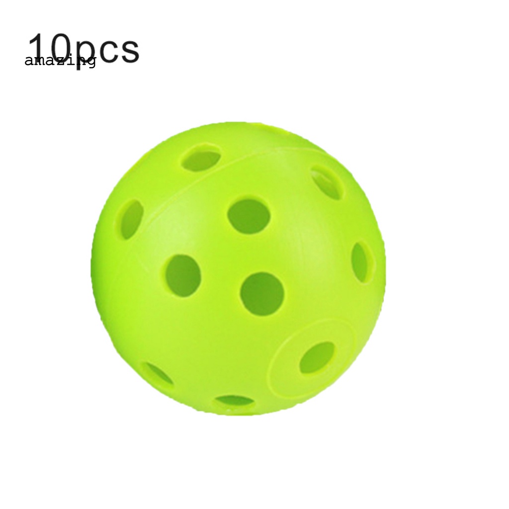Bộ 10 Quả Bóng Golf Màu Sắc Trơn Thiết Kế Đục Lỗ Tiện Dụng