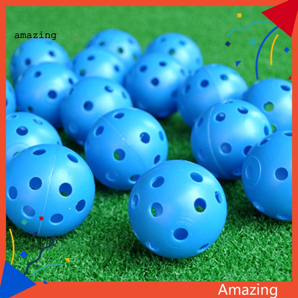 Bộ 10 Quả Bóng Golf Màu Sắc Trơn Thiết Kế Đục Lỗ Tiện Dụng