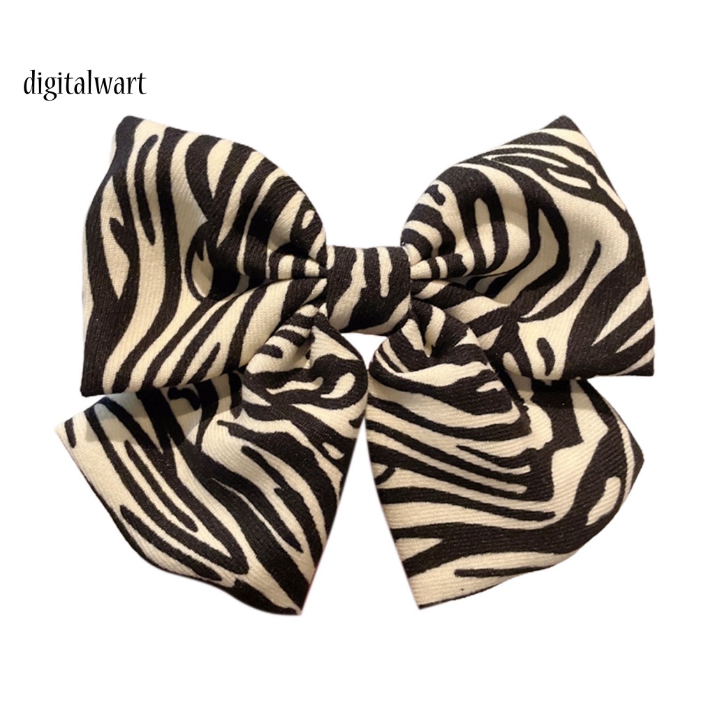 Kỹ Thuật Số| Kẹp Tóc Nơ Họa Tiết Da Báo Tinh Tế Dễ Sử Dụng Cho Bạn Gái