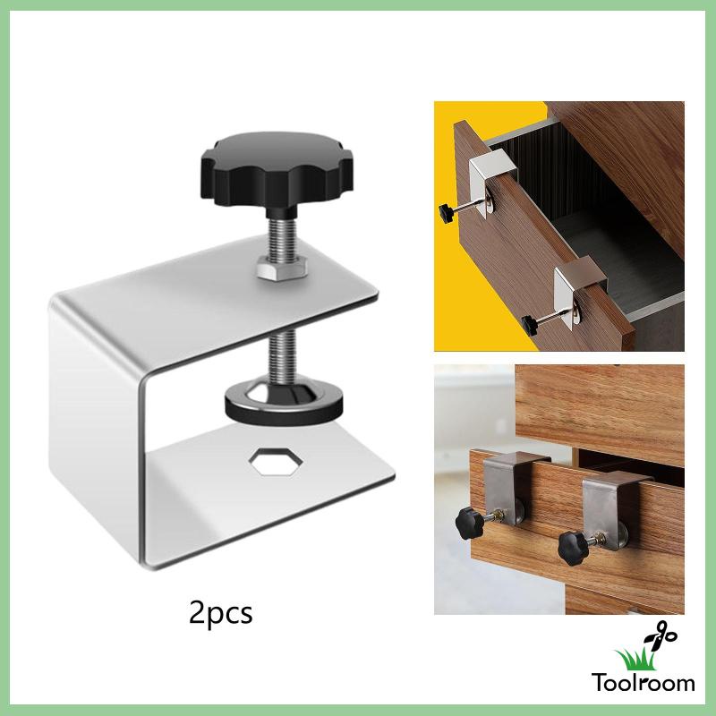 Set 2 Kẹp Cố Định Bằng Thép Không Gỉ Điều Chỉnh Được Dành Cho Chế Biến Gỗ