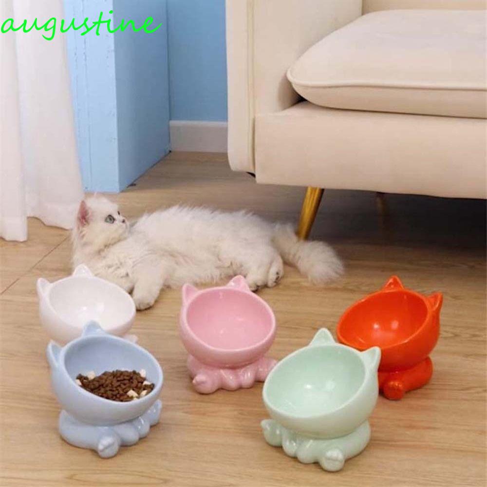 Bát Sứ Đựng Thức Ăn / Nước Uống Hình Tai Mèo Bảo Vệ Cho Thú Cưng
