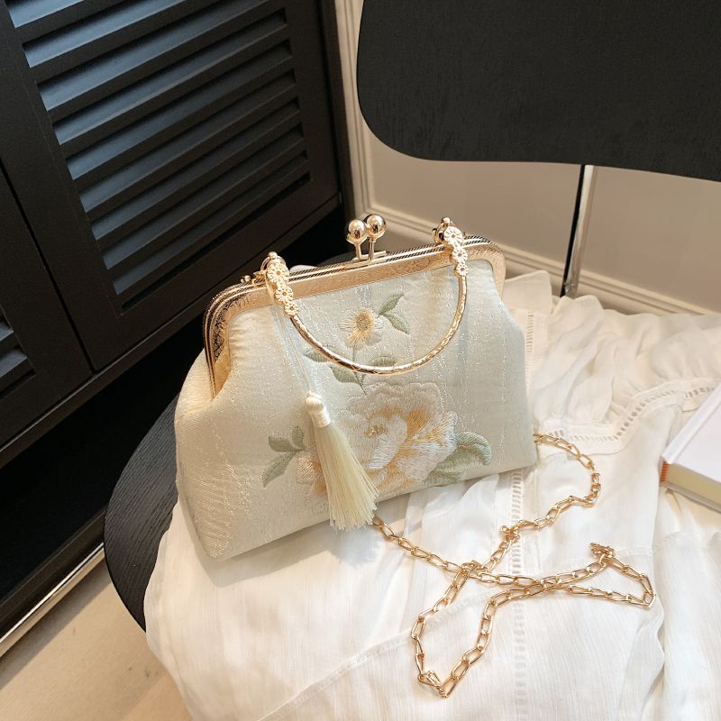 Túi Xách Nữ Thêu Họa Tiết Phong Cách Trung Hoa Thích Hợp Phối Với Sườn Xám