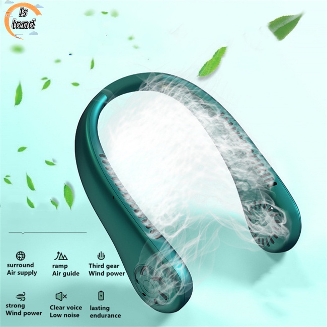 Quạt Thể Thao Mini Làm Mát Đeo Cổ 3 Chế Độ Điều Chỉnh Được Sạc Usb
