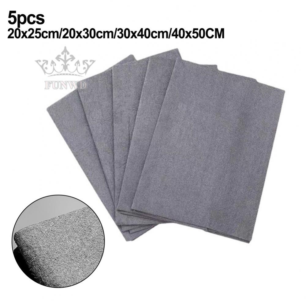 Bộ 5 Khăn Lau Kính Bằng Thép Không Gỉ Và Sứ