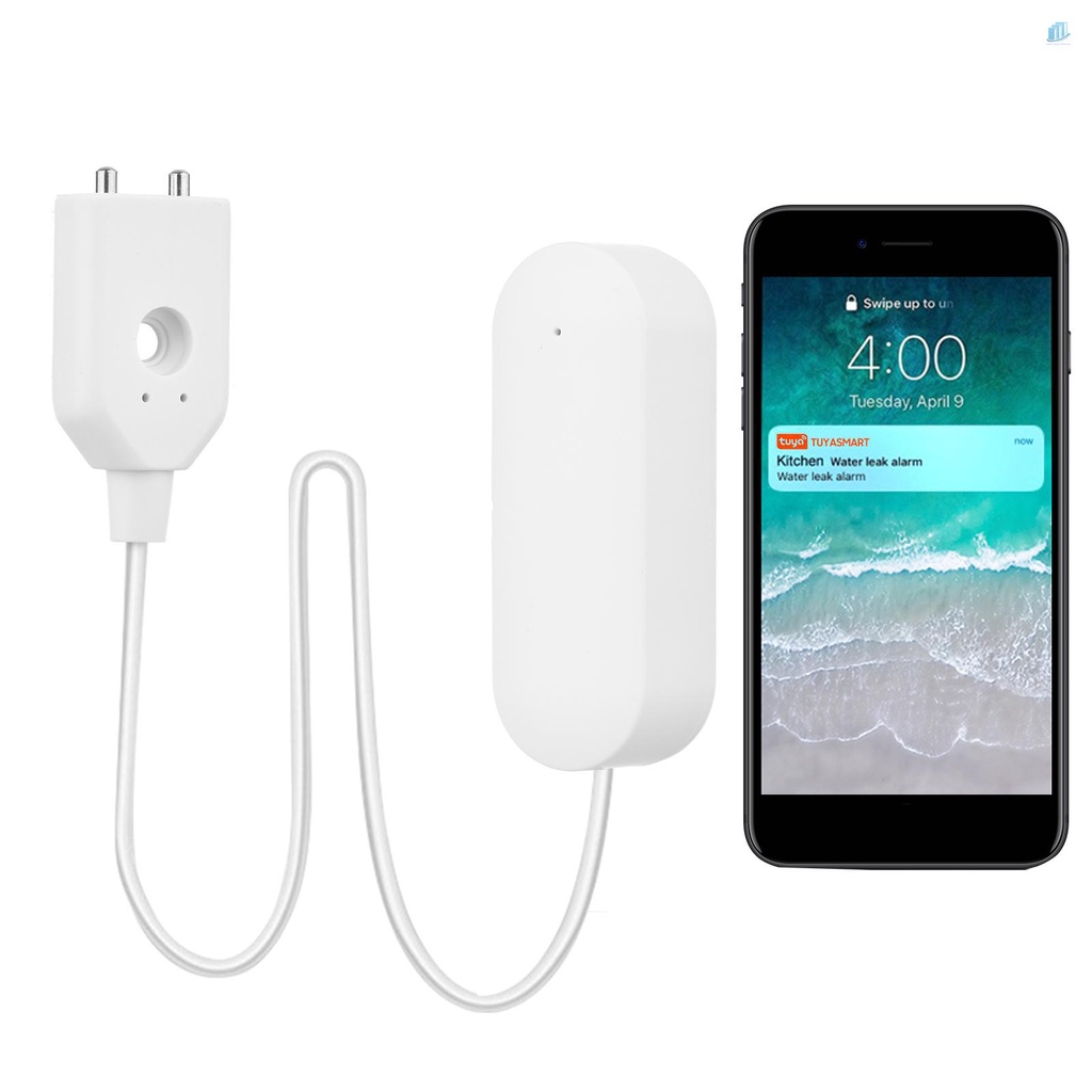 Thiết Bị Cảm Biến Rò Rỉ Nước Thông Minh Điều Khiển Bằng Ứng Dụng Cho Nhà Bếp / Phòng Tắm