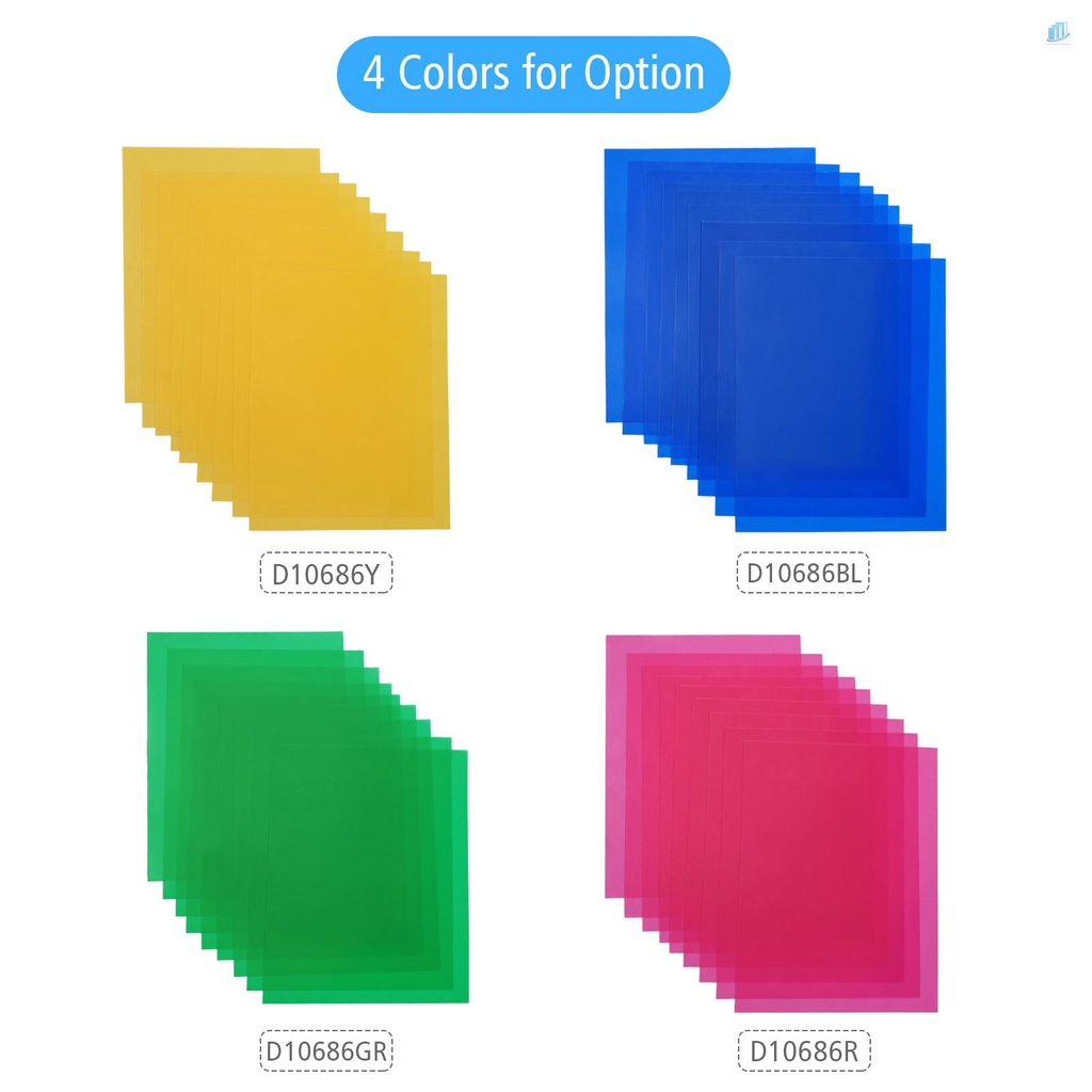 Set 9 Tấm Lọc Màu Sáng Trong Suốt Kích Thước 30 * 20cm Chuyên Dụng Cho Nhiếp Ảnh